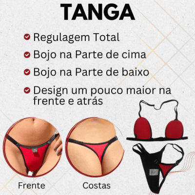 Biquíni Para Bronzeamento MB Brasil- Onça Borda Rosa
