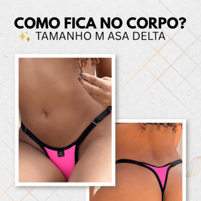 Biquíni Para Bronzeamento MB Brasil- Onça Borda Rosa