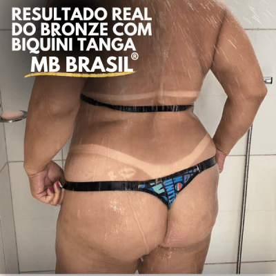 Biquíni Para Bronzeamento MB Brasil- Onça Borda Rosa