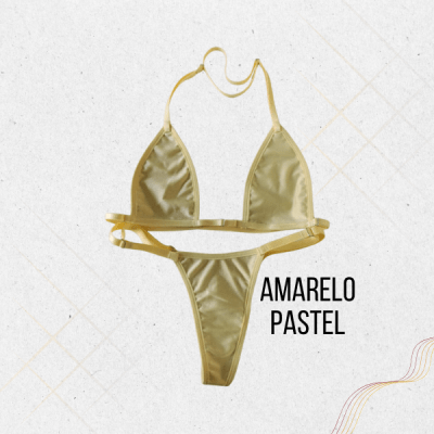 Biquíni para bronzeamento MB Brasil - cor: Amarelo Pastel